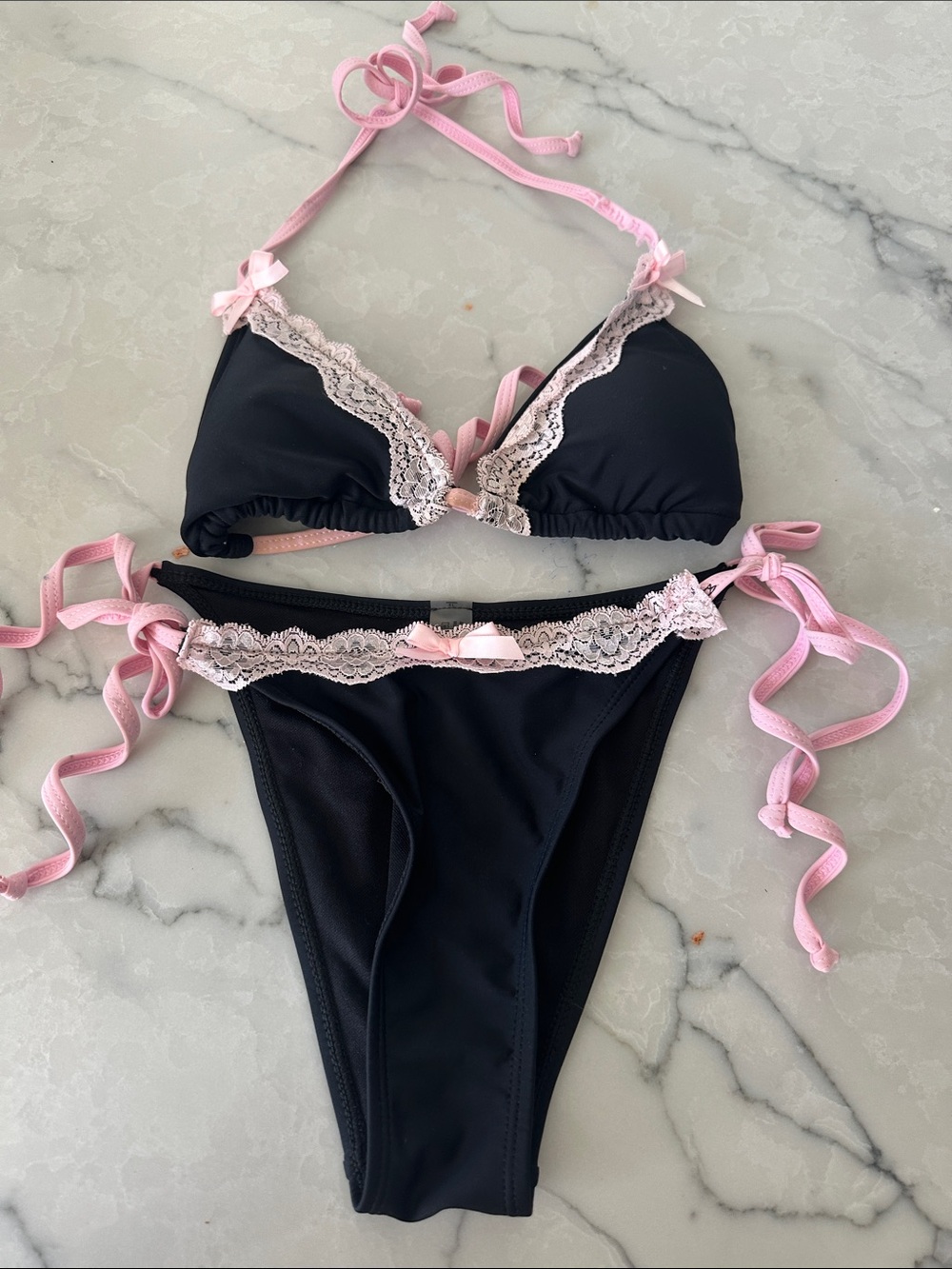 Lacey lingerie ‎ inspired Trim Bikini set rare color